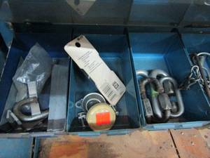 lot 497 image: Clamps and pipe fittings  ( CONTENTS OF 9 BINS )