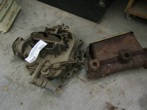 lot 502 image: Master cylinder- 4 barrel carburetor