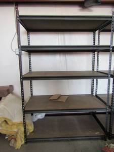 lot 537 image: 72x48x24 metal shelving 5 tier extra nice