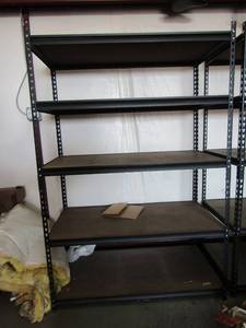lot 538 image: 72x48x24 metal shelving 5 tier extra nice