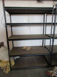 lot 539 image: 72x48x24 metal shelving 5 tier extra nice