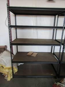 lot 541 image: 72x48x24 metal shelving 5 tier extra nice