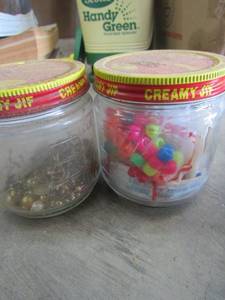 lot 676 image: measuring cup and sewing supplies