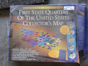 lot 690 image: 1st state quarters of USA map