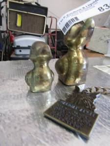 lot 834 image: 2 BRASS DUCKLINGS