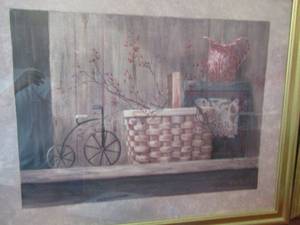lot 194 image: Framed Vivian Flasch Wall art 25x31