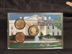 lot 56 image: Presidential Dollar Series - Philadelphia, Denver, and San Francisco