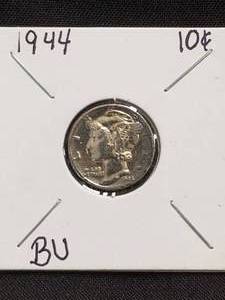 lot 49 image: 1944 Mercury Dime