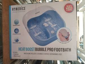 lot 172 image: Homedics heat boost bubble pro footbath