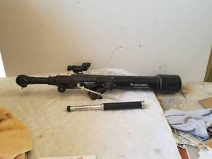 lot 214 image: Celestron telescope and tripod stand and an Adams telescope