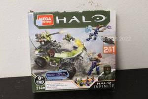 lot 32 image: Halo Infinite Mega Construx Warthog Rally Mega Blox Building Blocks for Xbox Video Game Series NO ULC  DLC INCLUDED Kids Toy All Bags Included