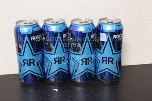 lot 111 image: Lot of 4 Rockstar Energy Drinks Halo Edition Blackberry Goji