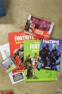 lot 86 image: Fortnite Lot Pack with 2 How to Draw 2 Activity Books, Loot Pack with 12 Items, Battle Royale Collection Action Figures, and Fortnite Notebook for Video Game Log