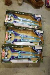 lot 113 image: Lot of 3 HALO Infinite Energy Sword Roleplay Weapon with Lights and Sounds NO ULC  DLC INCLUDED New Open Box