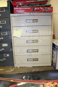 lot 155 image: Heavy Duty Metal Industrial Cabinet Drawers, Dimensions 28 x 21 x 29 5 Drawers