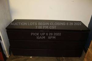 lot 157 image: Wooden Dresser Dimensions 63 x 19 x 33 6 Drawers Dark Brown