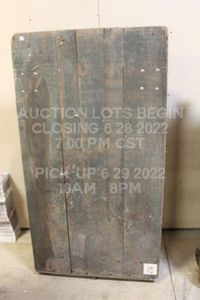 lot 161 image: Wood Rolling Industrial Hay Cart Heavy Duty 30 x 55