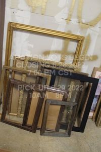 lot 170 image: Lot of 5 Prints  Pictures  Paintings  Drawings Frames, Frame Size Ranges from Roughly 22 to 37, With and Without Glass