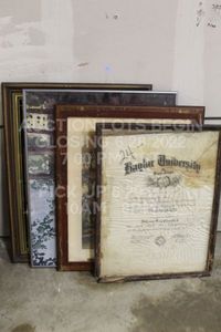 lot 174 image: Lot of 4  Prints  Pictures  Paintings  Drawings Frames, Frame Size Ranges 16 to 24