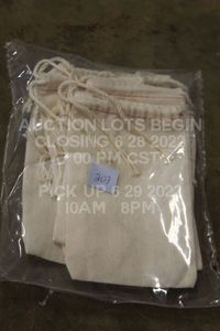 lot 203 image: Lot of Mini String Bags 6 Inches