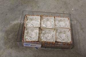 lot 211 image: Set of 6 Crystal Candle Votives in Box