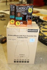 lot 257 image: Aroma Diffuser with Lot of Pure Essential Oils