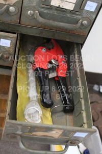 lot 307 image: Set of 3 Pipe end Multi Wrench MISC TOOLBOX ITEMS METAL DRAWER NOT INCLUDED