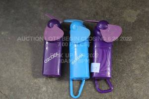 lot 317 image: Lot of 3 O2COOL Handheld Fans Untested