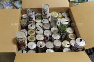 lot 322 image: Large Bulk Lot of Vintage Beer Cans Empty 60s 70s 80s Brands 49 Cans in Total