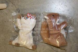 lot 357 image: Lot of 2 Ty Beanie Baby Snip & Nuts Cat Kitten Squirrel