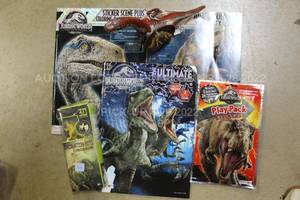 lot 378 image: Jurassic Dinosaur Play Items Excavation Kits Dinosaur  Dino Plush  4 Jurassic Park Coloring and Activity Books