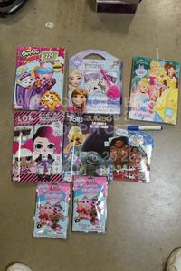 lot 380 image: Lot of 8 Girls Coloring and Activity Books, New Unused, All Have Retail Shelf Wear