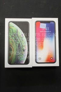 lot 393 image: Set of 2 iPhone X and XS Boxes Empty No Phone or Accessories Included