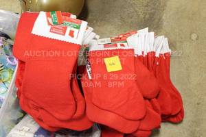lot 430 image: Massive Lot of Christmas Stockings Iron On Lettering DIY Stocking