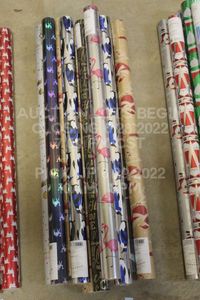 lot 435 image: Lot of 11 Premium Foil Heavy Thick Holiday Christmas Wrapping Paper Giftwrap Christmas Holiday Decor Gift Presents Wrap Holidays Giftwrap