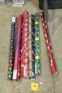 lot 448 image: Lot of 11 Premium Foil Heavy Thick Holiday Christmas Wrapping Paper Giftwrap  Christmas Holiday Decor Gift Presents Wrap Holidays Giftwrap