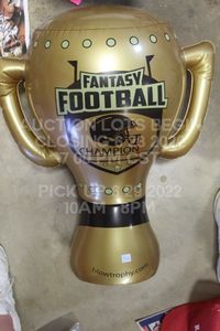 lot 469 image: Inflated Blow Trophy Fantasy Football Championship Trophy  Over 2 Feet Tall