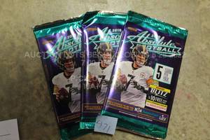 lot 471 image: Lot of 3 2019 Panini Absolute Football Card Packs of Football Cards Brand New Factory Sealed Trading Cards