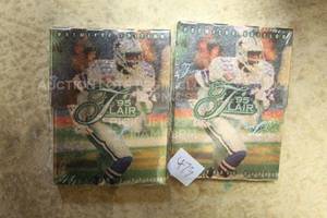 lot 473 image: Lot of 2 1995 Fleer Flair Football Card Packs of Football Cards Brand New Factory Sealed Trading Cards