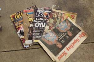 lot 483 image: Vintage lot of Sports Magazines & News Front Pages