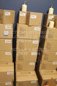 lot 5 image: Lot of 36 Yellow White Gold Floral Soap Dispensers New in Wholesale Bulk Packaging Porcelin Casepack Overstock 6 Cases of 6 per Case