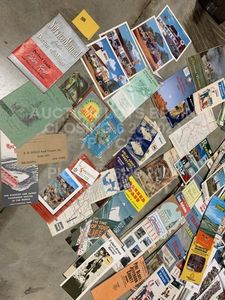 lot 188 image: Massive Lot of Vintage United States Road Maps and Tourist Attractions from Many Eras 40s 50s 60s 70s 80s 90s 00s, Estimated 50-100 Total Papercraft