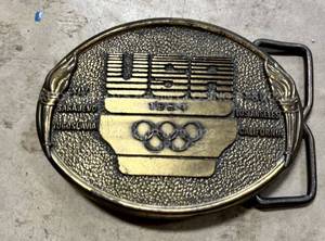 lot 260 image: USA Olympic Belt Buckle XXIII 1984 Los Angeles Olympics