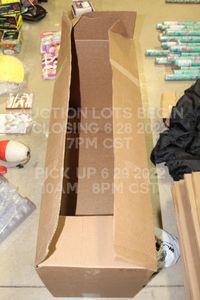 lot 100 image: Giant Moving Box 330 43 x 20 x 14 Previously Used, Taped on Bottom