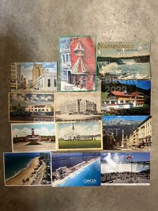 lot 196 image: Large Lot of Vintage Postcards, Some with Messages, of Various Life Scenes and Ciites Papercraft