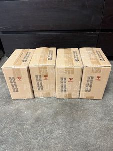 lot 281 image: Lot of 8 Yellow White Gold Floral Soap Dispensers New in Wholesale Bulk Packaging Porcelin Casepack Overstock Deadstock