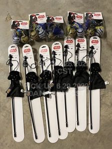 lot 245 image: Lot of 13 Star Wars Cat or Kitten Toys Including Small Black Collar Brand New Factory Sealed Darth Vader C-3P0 and R2D2 Styles