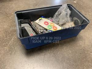 lot 445 image: Lot of Miscellaneous Toolbox Items, Screws, Nails, Stapler, Key Rings, Tool Box Junk Drawer Contents BIN NOT INCLUDED