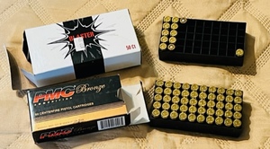 lot 32 image: 1 Box 50ct PMC Bronze CenterFire Pistol Cartridges .380 Auto 90GRS &amp 12 Rounds of Blaster .380 Auto 100GR Rounds