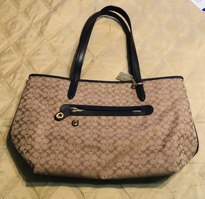 lot 37 image: Coach Handbag - Two Tone Brown